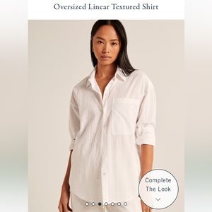 Abercrombie Oversized Linen Textured Shirt Size Small